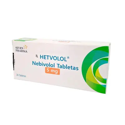 Hetvolol (nebivolol) tabletas 5 mg caja x 30 unidades