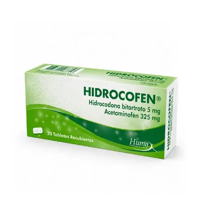 Hidrocofen tabletas recubiertas 5 mg/325 mg caja x 30 unidades