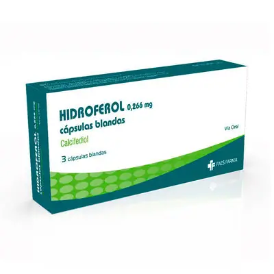 Hidroferol 0.266 mg cápsulas blandas x 3 unidades