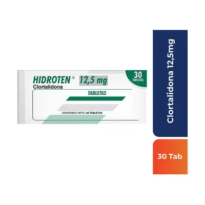 Hidroten tabletas 12.5 mg caja x 30 unidades