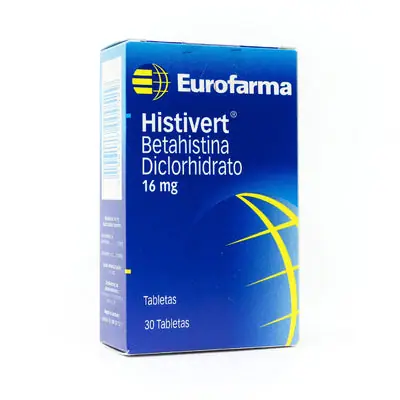 Histivert tabletas 16 mg caja x 30 unidades