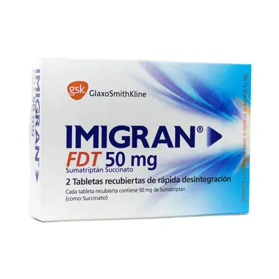 Imigran FDT tabletas 50 mg, caja x 2 unidades