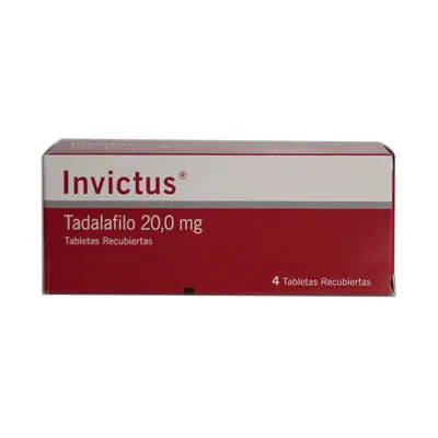 Invictus tabletas 20 mg caja x 4 unidades
