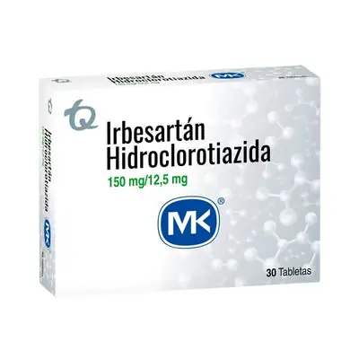 Irbesartán HCT Mk tableta 150/12.5 mg caja x 30 unidades