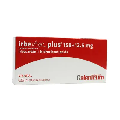 Irbevitae Plus tabletas recubiertas 150 mg/12.5 mg