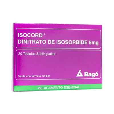 Isocord 5 mg tabletas, caja x 20 unidades