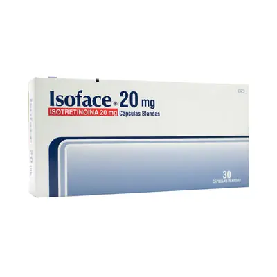 Isoface cápsulas 20 mg, caja x 30 unidades