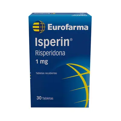 Isperin (risperidona) tabletas 1 mg caja x 30 unidades