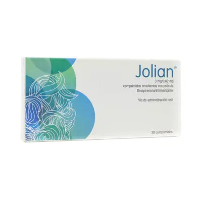Jolian tabletas 3 mg/0.02 mg, caja x 28 unidades (Gedeon Richter)