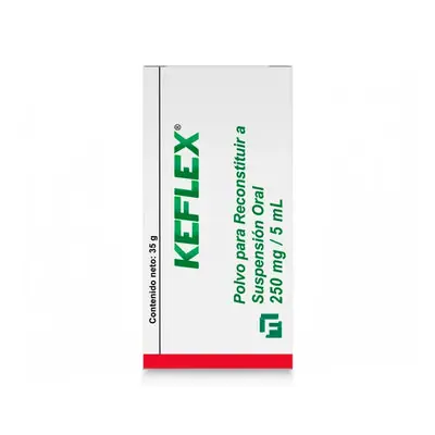 Keflex polvo para reconstituir suspensión oral 250 mg/5 ml
