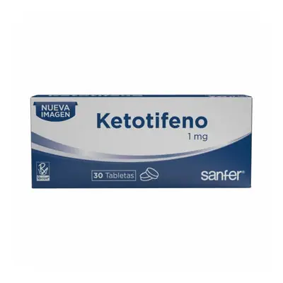 Ketotifeno 1 mg caja x 30 tabletas Recipe
