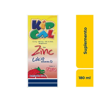 Kidcal suspensión 300 mg sabor fresa 180 ml