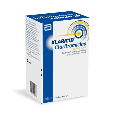Klaricid suspensión 250 mg, caja x 100 ml