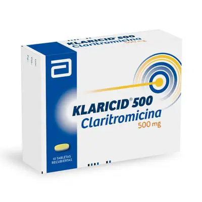 Klaricid tabletas 500 mg, caja x 10 unidades