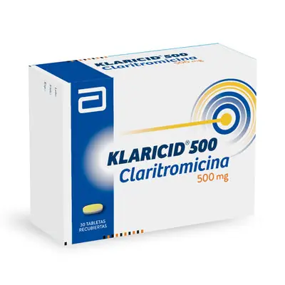 Klaricid tabletas recubiertas 500 mg, caja x 30 unidades
