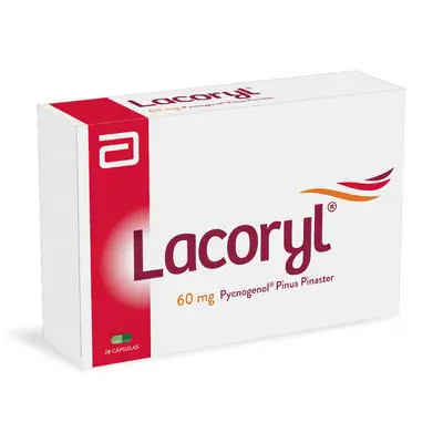 Lacoryl cápsulas 60 mg, caja x 28 unidades