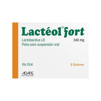 Lacteol Fort sobres 340mg Polvo caja x 6 unidades