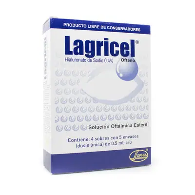 Lagricel Ofteno Respules 4 mg caja x 20 unidades