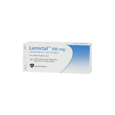 Lamictal tabletas 100 mg, caja x 30 unidades