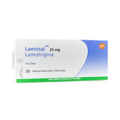 Lamictal tabletas 25 mg, caja x 30 unidades