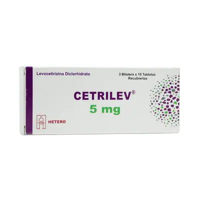 Levocetirizina 5 mg x 30 tabletas (Cetrilev)