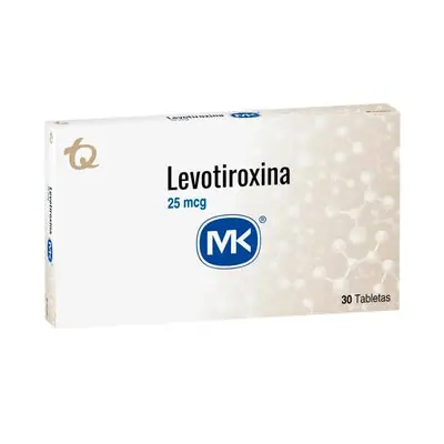 Levotiroxina 25 mcg caja x 30 tabletas MK
