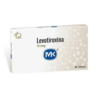 Levotiroxina 75 mcg caja x 30 tabletas MK
