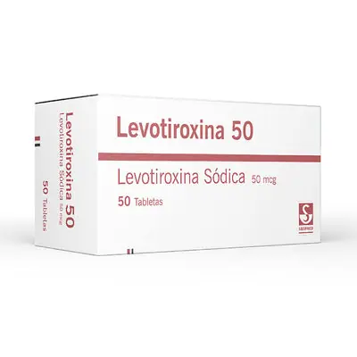 Levotiroxina tabletas 50 mcg caja x 50 unidades