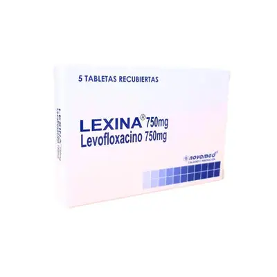 Lexina levofloxacina tabletas 750 mg, caja x 5 unidades