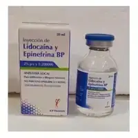 Lidocaína 2 % con epinefrina (20 mg/0.005 mg por ml) solución inyectable vial 20 ml
