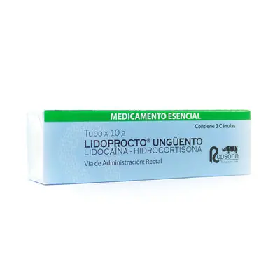 Lidocaína + hidrocortisona ungüento caja de 10 g