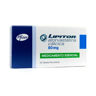 Lipitor 80 mg tabletas, caja x 30 unidades