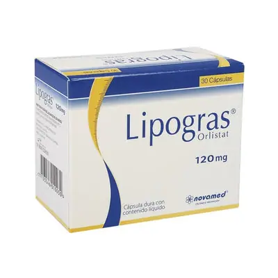 Lipogras cápsulas 120 mg, caja x 30 unidades