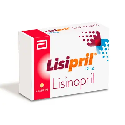 Lisipril lisinopril 10 mg, caja x 10 tabletas