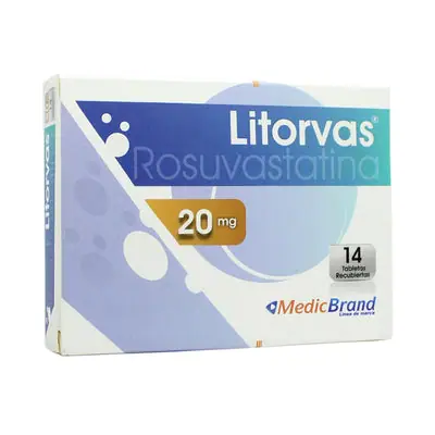 Litorvas tabletas 20 mg caja x 14 unidades