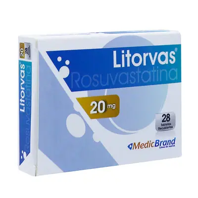 Litorvas tabletas 20 mg caja x 28 unidades – Coaspharma