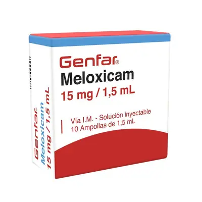 Meloxicam 15 mg/1.5 ml Solución Inyectable Caja x 10 Ampollas Vitalis