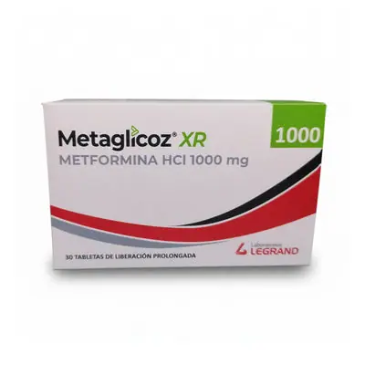 Metaglicoz XR 1000 mg tabletas caja x 30 unidades