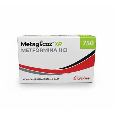 Metaglicoz XR 750 mg tabletas caja x 30 unidades