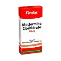 Metformina 850 mg - tabletas - envase de 250 tabletas