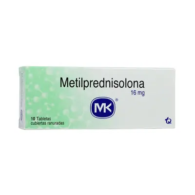 Metilprednisolona MK tabletas 16 mg, caja x 10 unidades