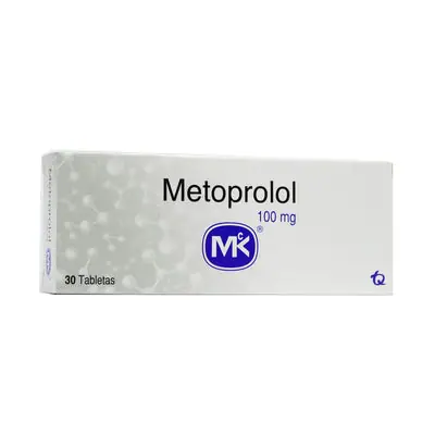 Metoprolol 100 mg Mk x 30 tabletas