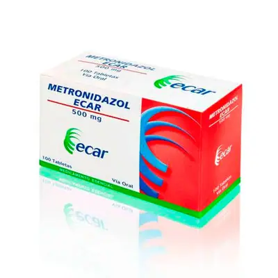 Metronidazol Ecar 500 mg tabletas, caja x 100 unidades