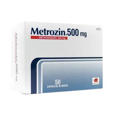 Metrozin cápsulas 500 mg caja x 50 unidades