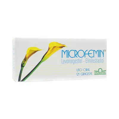 Microfemin grageas, caja x 21 unidades