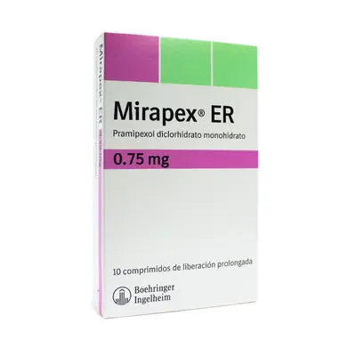 Mirapex ER 0.75 mg x 10 comprimidos