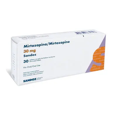 Mirtazapina Sandoz tabletas 30 mg, caja x 30 unidades