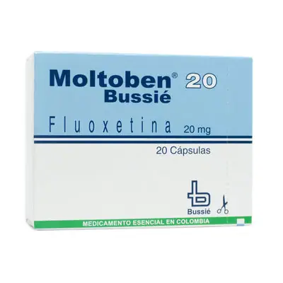 Moltoben cápsulas 20 mg caja x 20 unidades
