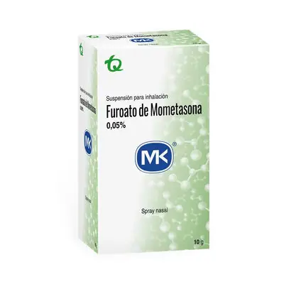 Mometasona MK spray nasal 0.05 %, presentación de 10 g