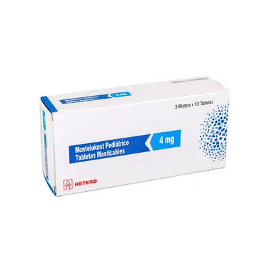 Montelukast tabletas masticables 4 mg caja x 30 unidades